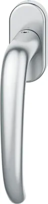 Produktbild von FSB Fenstergriff 341023 ovale Rosette Griff links Fensterbeschlag Edelstahl matt