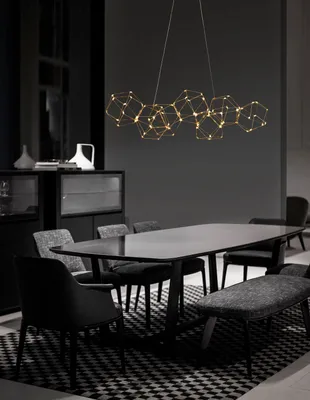 Produktbild von Nova Luce NEBULA LED Pendelleuchte Gold 33,6W Warmweiss 108x32x120cm 9186807