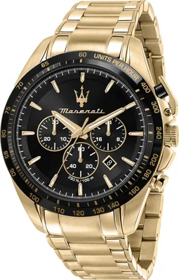 Produktbild von Maserati Herren Uhr TRAGUARDO Chronograph Edelstahl Armband gold UMAR8873612041