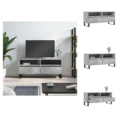 Produktbild von vidaXL TV-Schrank Betongrau 100x34,5x44,5 cm Holzwerkstoff -  TV-Möbel
