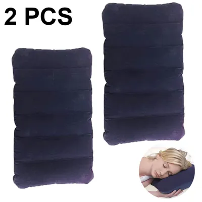 Produktbild von Aufblasbares Kissen Reisekissen Nackenkissen Luftkissen Campingkissen Auto Blau 43 * 27 cm