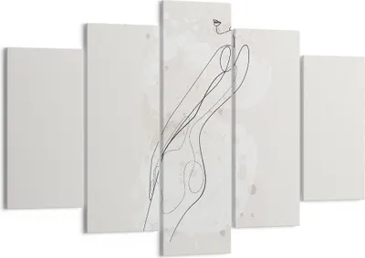 Produktbild von Bild auf Leinwand - Leinwandbild - 5 Teile - Minimalismus Körper Frauen - 150x100cm - Wand Bild - Wanddeko - Wandbilder - Leinwanddruck - Bilder - Wanddekoration - Leinwand bilder - EA150x100-4831