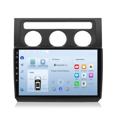 Obrázok produktu pre Android autorádio 10'' 64 GB pre VW Touran 1T 2003–2010 Carplay Android Auto navigácia Bluetooth