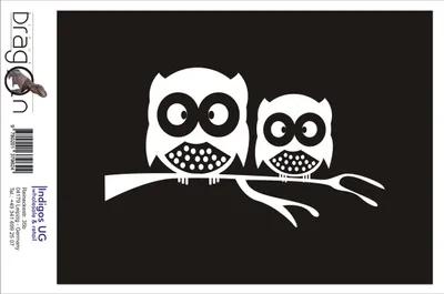 Produktbild von Aufkleber / Autoaufkleber - JDM / Die cut / Auto / OEM - Two owln - 210x120mm silber - Heckscheibe / Heckscheibenaufkleber