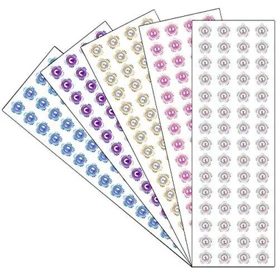 Selbstklebende Strasssteine, 5 Blatt, 10x30 cm, Bastelbedarf