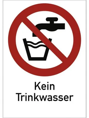 Produktbild von Dreifke® Schild Kein Trinkwasser ISO 7010, Kombischild, Kunststoff, 210x297 mm