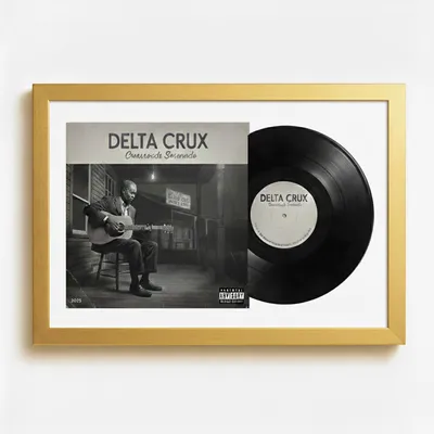 Image de K-Möbel Cadre pour disque vinyle Or 40x60cm avec passe-partout blanc - Germany - Cadre en bois véritable pour le vinyle
