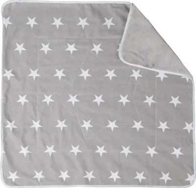 Produktbild von roba Babydecke 'Little Stars', 2-seitig: 1x super weich, warm & flauschig, 1x 100% Baumwolle