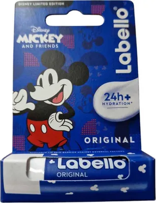 Produktbild von LABELLO Mickey Mouse Limited Edition Disney (1 x 4,8 gr), Feuchtigkeitsspendender Lippenbalsam für Kinder,pflegender Lippenbalsam mit langanhaltend