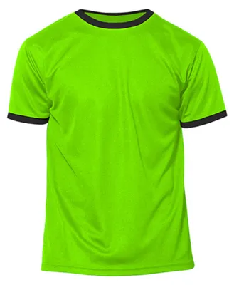Image de Nath - T-shirt « Action » pour hommes/femmes, unie, sport, manches courtes LT3530 (3XL) (vert fluo/marine)