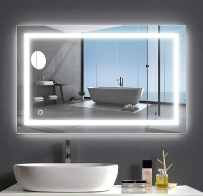 Produktbild von LED Badspiegel Badezimmerspiegel Wandspiegel 50x70cm Kaltweiß Beleuchtet
