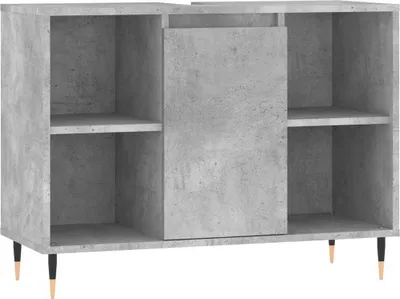 Produktbild von vidaXL Badschrank Betongrau 80x33x60 cm Holzwerkstoff