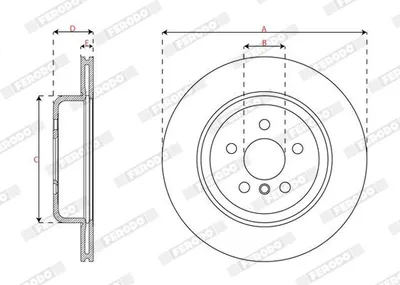 Produktbild von FERODO Bremsscheibe für BMW 3 Touring (G21) 330mm DDF3042LC-1