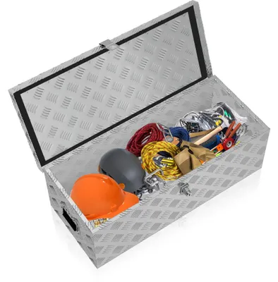 Obrázek produktu pro Hliníková transportní přepravka s víkem (80 x 22 x 23 cm)