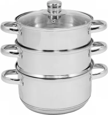 Obrázok produktu pre Nerezový parný hrniec 18 cm 4 kusy parný valec parný hrniec parný hrniec indukčný 2 l