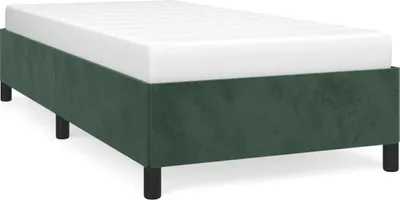 Produktbild von vidaXL Bettgestell ohne Matratze Dunkelgrün 80x200 cm Samt