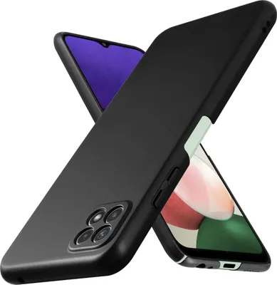 Produktbild von Cadorabo Hülle für Samsung Galaxy A22 5G Schutzhülle in Schwarz Hard Case Handy Hülle Etui