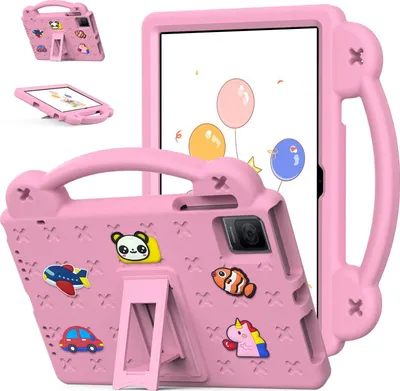 Obrázek produktu pro Ochranné pouzdro pro T-Mobile REVVL Tab 10.36", roztomilé dětské pouzdro, odolné proti nárazům s držadlem a stojánkem Růžový