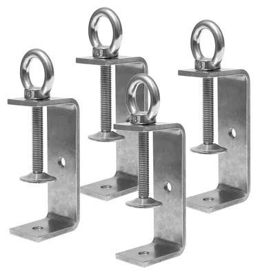 Image de 4 pinces en C en acier inoxydable, réglables