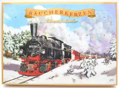 Produktbild von 24 Räucherkerzen Adventskalender Harzer Schmalspurbahn