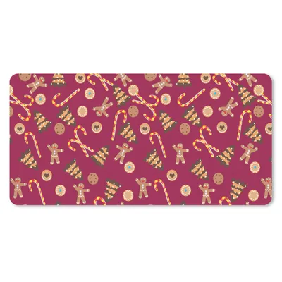 Produktbild von MuchoWow® Mauspad Mousepad Weihnachten - Lebkuchen - Schnittmuster 60x30 cm - Mousepads - Maus Mat - Pad - Mausunterlage - Nachhaltig