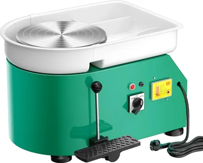 Image de Tour de potier, vitesse réglable, cuve amovible, vert
