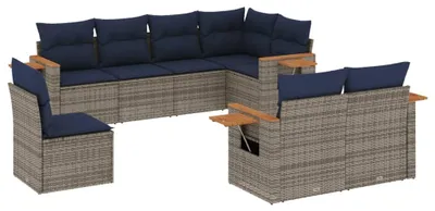 Image de Ensemble de salon de jardin - Ensemble de salon d'extérieur - Ensemble de mobilier de jardin - Ensemble de salon sans table - Ensemble de salon modulaire