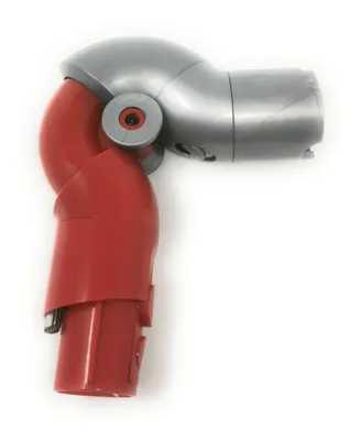 A close-up product shot of a red and gray vacuum cleaner attachment on a white background.