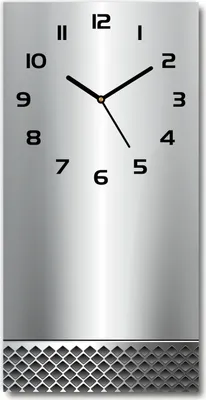 Produktbild von Wanduhr aus Glas – 30x60 cm - Glasbild - Glasuhr - Gehärtetes Glas -Metall Hintergrund