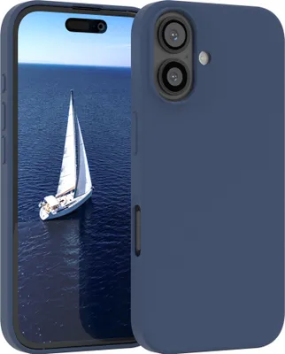 Produktbild von EAZY CASE Silikonhülle für Apple iPhone 16 Silikon Backcover Schutz in Blau