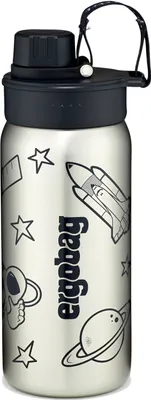 Produktbild von ergobag Edelstahl Trinkflasche Schwarz