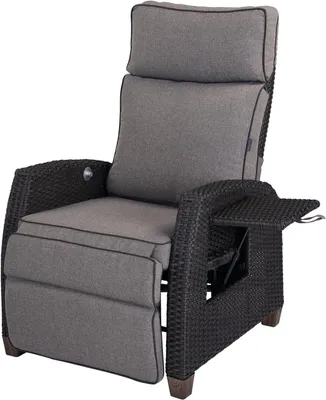 Image de Fauteuil de jardin - Transat - Lit de jardin - Chaise longue - Dossier réglable à 150°