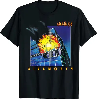 Image de Def Leppard - "Pyromania" T-Shirt pour homme/femme unie RO4559 (L) (Noir)
