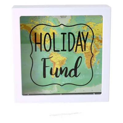 Image de GiftyCity Tirelire de voyage en bois, fonds de vacances