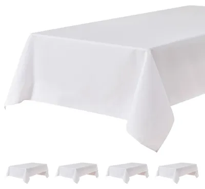 Produktbild von Tischdecke wasserdicht Oxford-Gewebe weiß 140 x 180 cm 4 Stück