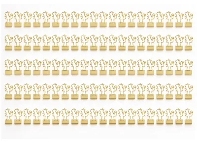 100 Büroklammern, Eichhörnchen-Design, Gold, für Büro & Schule