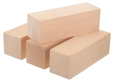 Imagen del producto de Solidchoice - 4 bloques de tilo para proyectos creativos
