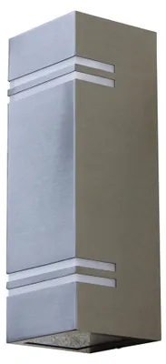 Produktbild von Lutec LED Außenwandleuchte Stripes Edelstahl Up- & Downlight