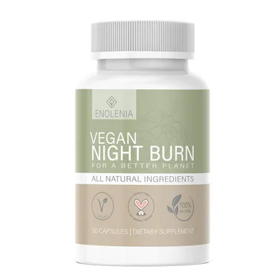 Produktbild von Enolenia® Night Burn – fördert Sättigungsgefühl – Stoffwechsel aktivieren – mehr Energie – unterstützt Gewichtsreduktion - vegan