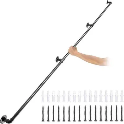 Produktbild von Famanu Balustrade Treppengeländer 2,7 m - Schwarz, universell einsetzbar