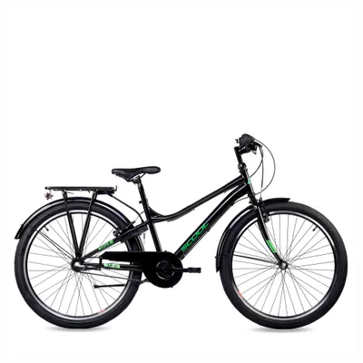 Produktbild von 26 Zoll Kinderfahrrad, 3-Gang Nexus, Rücktritt (N3), MTB Kinderfahrrad, S’COOL troX, ab 10 Jahre, 140–160 cm, Schwarz/Neongrün