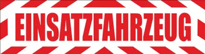 Produktbild von INDIGOS UG - Magnetschild "Einsatzfahrzeug" mit Rahmen 30 x 8 cm - Magnetfolie für Auto / LKW / Truck / Baustelle / Firma