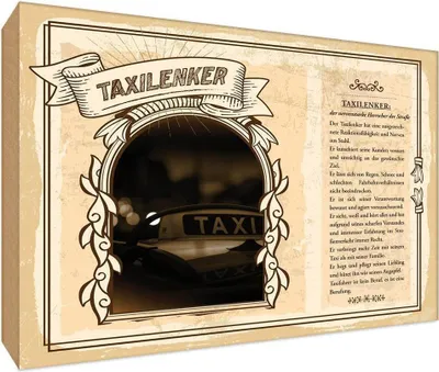 Image de vianmo Panneau en bois 12x18 cm Taxilenker