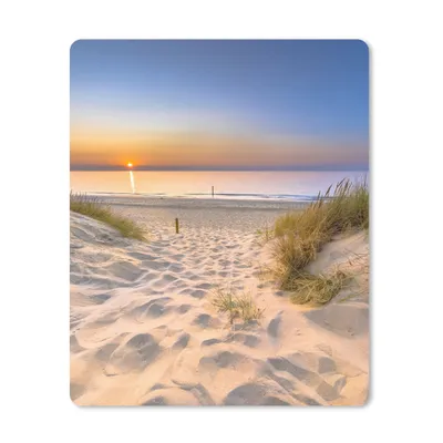 Produktbild von MuchoWow® Mauspad Mousepad Düne - Sonnenuntergang - Horizont - Strand - Gras 30x40 cm - Mousepads - Maus Mat - Pad - Mausunterlage - Mausmatten