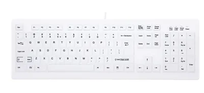 Produktbild von Cherry AK-C8100F-UVS-W/BE - Kabelgebunden - USB - Membran Key Switch - AZERTY - Weiß