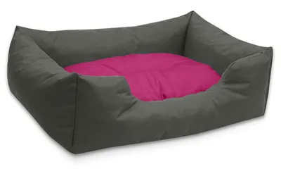 Produktbild von BedDog Hundebett MIMI, Hundesofa,Hundekissen,(XL) ca. 100x85x23cm,PASSION-ROCK (grau/pink)