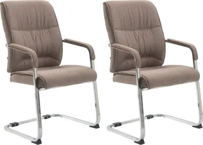 Produktbild von 2er Set Freischwinger XXL HLO-CP98 Stoff taupe