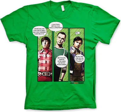 Immagine prodotto di TBBT - Maglietta Superhero Quips - Grande - Verde