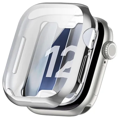 Immagine prodotto di Custodia in TPU per smartwatch, compatibile con Apple Watch Series 1, 2, 46 mm, con protezione completa dello schermo, colore argento