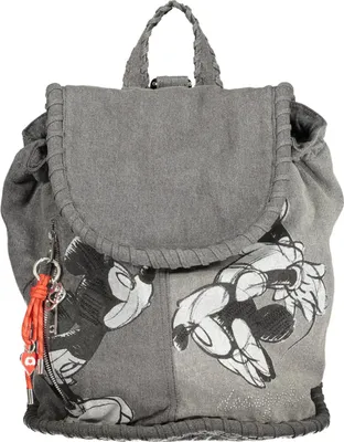 Produktbild von Stylischer Damen-Rucksack in Grau - mit Mickey Mouse und Extras